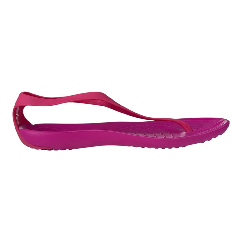 CROCS Women's Serena Sandal Size 7 Pink Sexi Flip Flop Thong